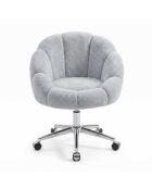 Fauteuil Daisy Métal gris - l. 72 cm x H. 102 cm x P.  62 cm