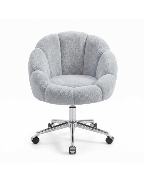 Fauteuil Daisy Métal gris - l. 72 cm x H. 102 cm x P. 62 cm