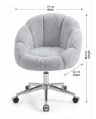 Fauteuil Daisy Métal gris - l. 72 cm x H. 102 cm x P.  62 cm