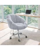 Fauteuil Daisy Métal gris - l. 72 cm x H. 102 cm x P.  62 cm
