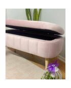 Roze bankje Oslo Babyface - l. 90 cm x H.. 46 cm x D. 35 cm