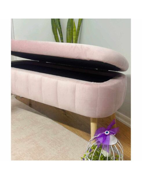 Oslo Babyface rosafarbene Bank - L. 90 cm x H.. 46 cm x T. 35 cm
