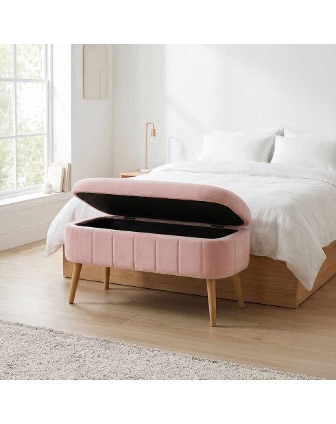 Oslo Babyface rosafarbene Bank - L. 90 cm x H.. 46 cm x T. 35 cm