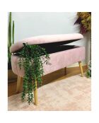 Roze bankje Oslo Babyface - l. 90 cm x H.. 46 cm x D. 35 cm