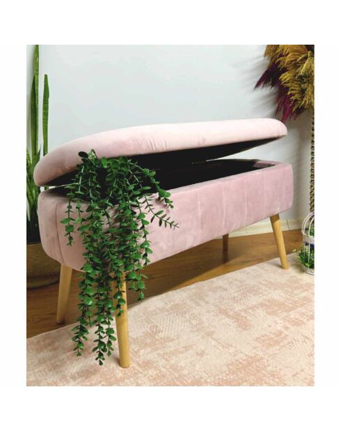 Oslo Babyface rosafarbene Bank - L. 90 cm x H.. 46 cm x T. 35 cm
