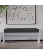 Banc Pearl blanc - l . 120 cm  x H.  45 cm  x P. . 35 cm
