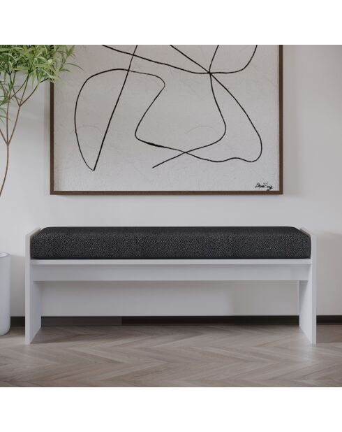 Banc Pearl blanc - l . 120 cm  x H.  45 cm  x P. . 35 cm