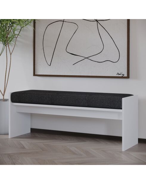 Banc Pearl blanc - l . 120 cm  x H.  45 cm  x P. . 35 cm
