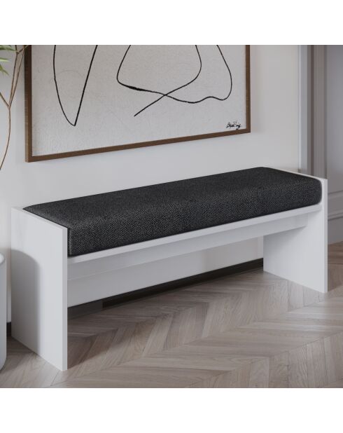 Banc Pearl blanc - l . 120 cm  x H.  45 cm  x P. . 35 cm