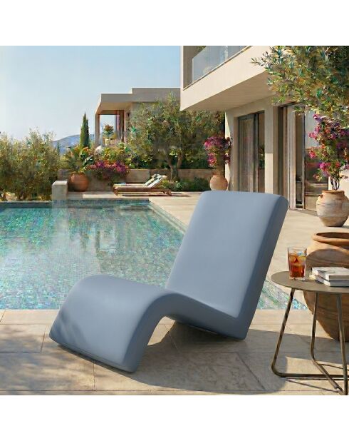Grauer Gartenschaukelstuhl Nami Outdoor - L. 55 cm x T. 50 cm x T. 35 cm