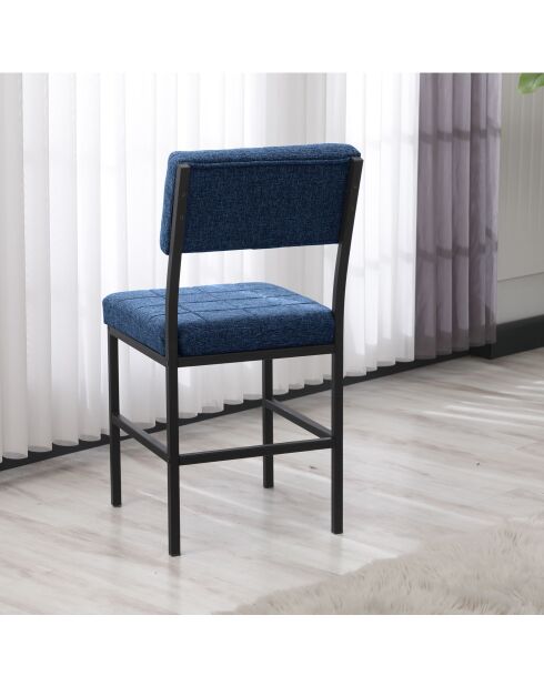Sedia Dubai blu marino - l.40 cm x H. 82 cm x P. 40 cm