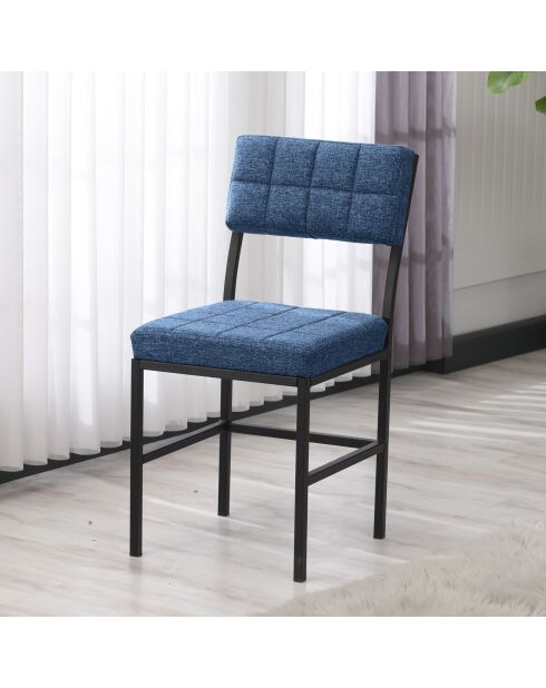 Sedia Dubai blu marino - l.40 cm x H. 82 cm x P. 40 cm