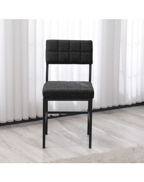 Silla Dubai antracita - 40 cm de largo x 82 cm de alto x 40 cm de profundidad