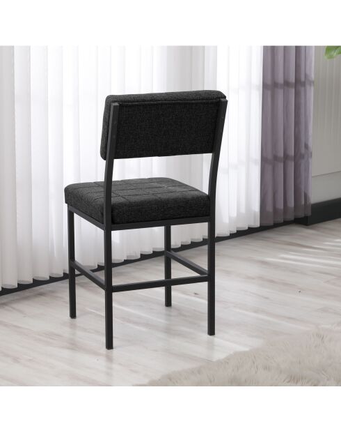 Silla Dubai antracita - 40 cm de largo x 82 cm de alto x 40 cm de profundidad