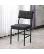 Sedia Dubai antracite - l.40 cm x H. 82 cm x P. 40 cm