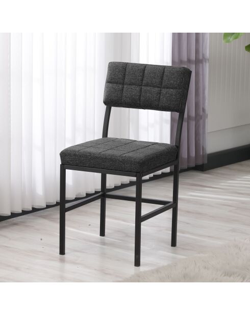Silla Dubai antracita - 40 cm de largo x 82 cm de alto x 40 cm de profundidad