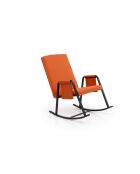Sedia a dondolo da giardino Oden Outdoor dorato-arancio - L. 60 cm x P 50 cm x H. 65 cm