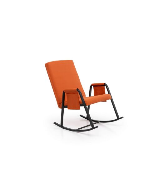Sedia a dondolo da giardino Oden Outdoor dorato-arancio - L. 60 cm x P 50 cm x H. 65 cm