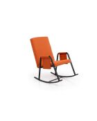 Sedia a dondolo da giardino Oden Outdoor dorato-arancio - L. 60 cm x P 50 cm x H. 65 cm