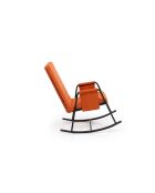 Sedia a dondolo da giardino Oden Outdoor dorato-arancio - L. 60 cm x P 50 cm x H. 65 cm