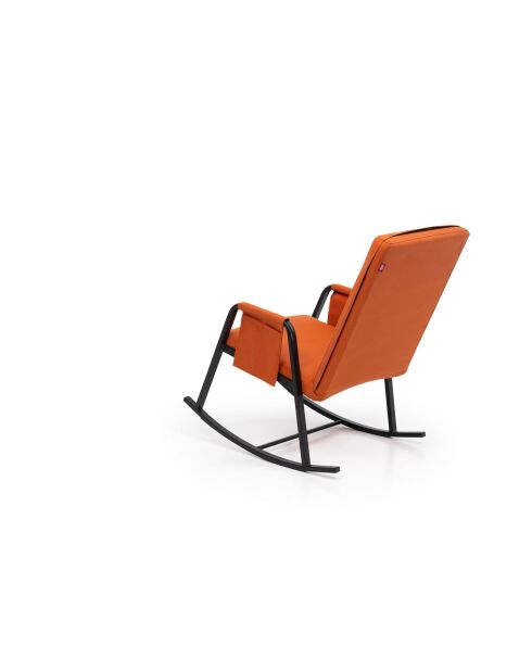 Sedia a dondolo da giardino Oden Outdoor dorato-arancio - L. 60 cm x P 50 cm x H. 65 cm