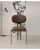Lot de 2 chaises Muriz brun Cappuccino - l.43 cm x H. 83 cm x P. 47.5 cm