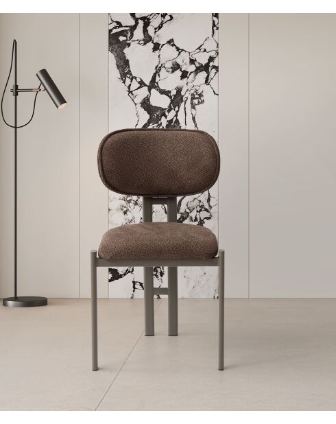 Lot de 2 chaises Muriz brun Cappuccino - l.43 cm x H. 83 cm x P. 47.5 cm