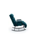 Fauteuil à bascule Lena Single vert pétrole - l. 60 cm x P. 60 cm x P. 35 cm