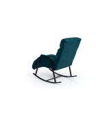 Fauteuil à bascule Lena Single vert pétrole - l. 60 cm x P. 60 cm x P. 35 cm