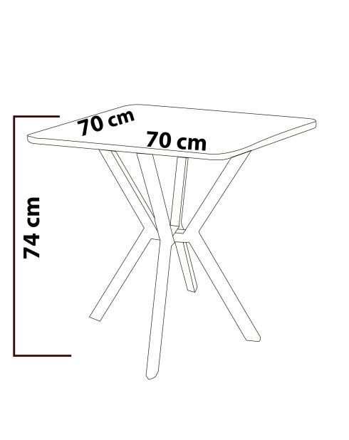 Ensemble table à manger et 2 chaises 3 pièces Elma vert noir
