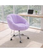 Fauteuil Papatya Métal Lilas - l . 72 cm x H. 102 cm x P.  62 cm