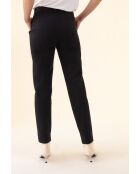 Pantaloni blu scuro Gwen con cintura