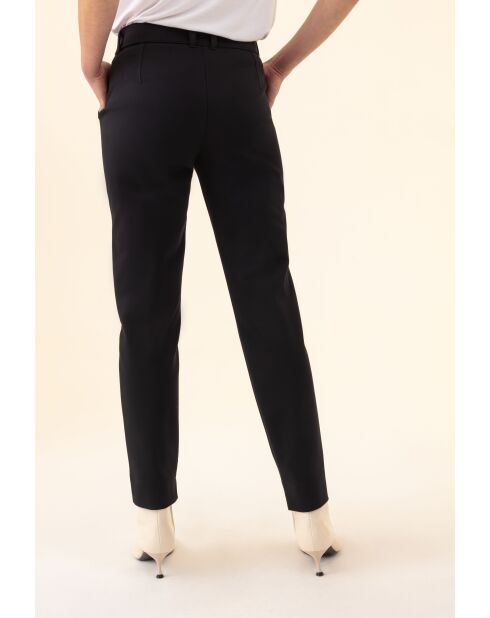 Pantaloni blu scuro Gwen con cintura