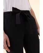 Pantaloni blu scuro Gwen con cintura
