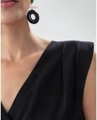 Guepard-Kleid mit Leopardenmuster in Schwarz