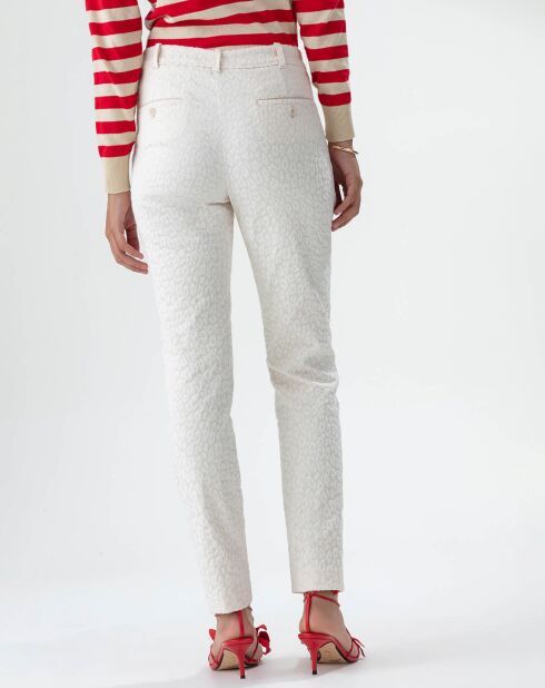 Pantaloni Paris in jacquard leopardato