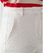 Pantaloni Paris in jacquard leopardato