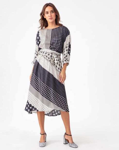 Robe avec ceinture Pippa pois graphiques
