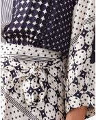 Robe avec ceinture Pippa pois graphiques