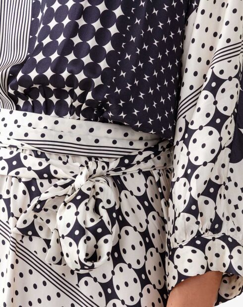 Robe avec ceinture Pippa pois graphiques