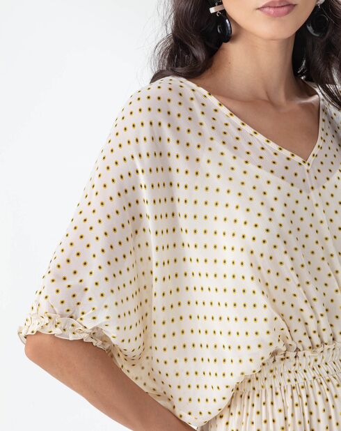 Nuance gepunktetes Kleid