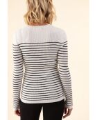 Schwarzer gestreifter Pullover Alhambra