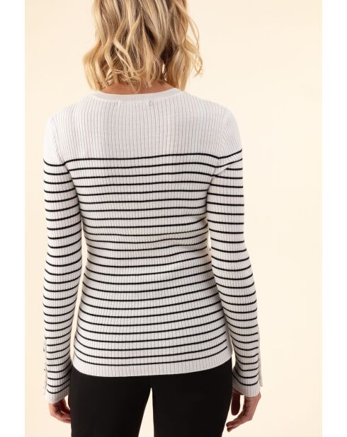 Schwarzer gestreifter Pullover Alhambra
