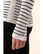 Schwarzer gestreifter Pullover Alhambra