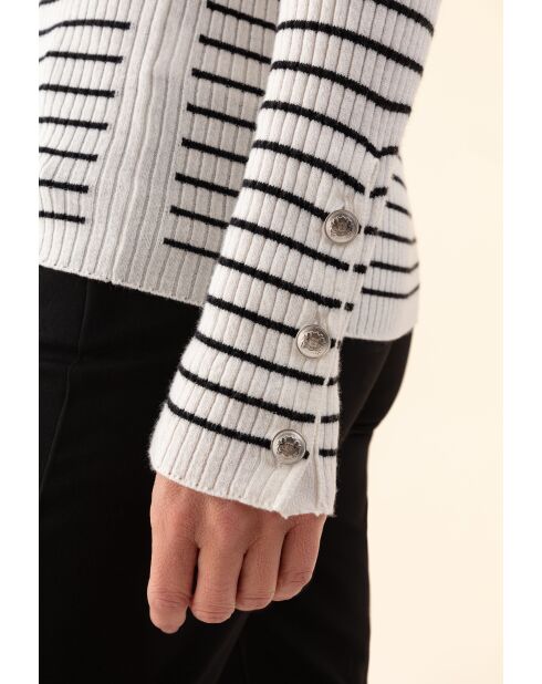 Schwarzer gestreifter Pullover Alhambra