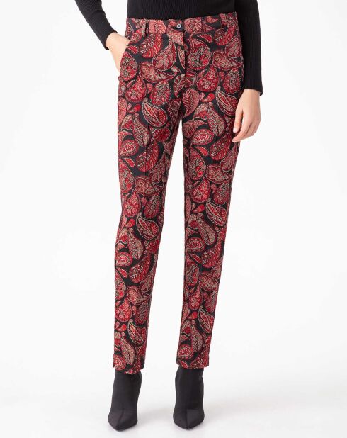 Rote Jacquard-Hose Baker