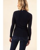 Jersey Koss en mezcla de lana azul marino