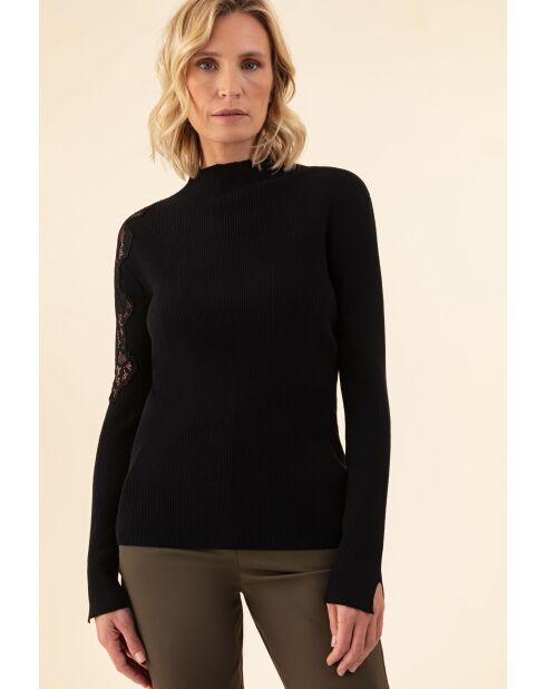 Schwarzer Pullover Doti