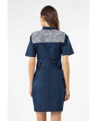 Robe en coton Kristen jeans / jacquard