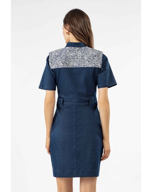 Robe en coton Kristen jeans / jacquard